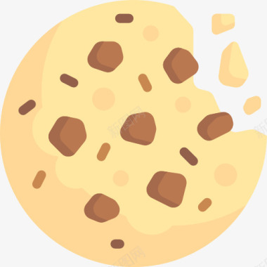 食品和餐厅饼干图标图标