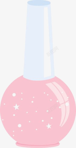 粉色玻璃瓶指甲油素材