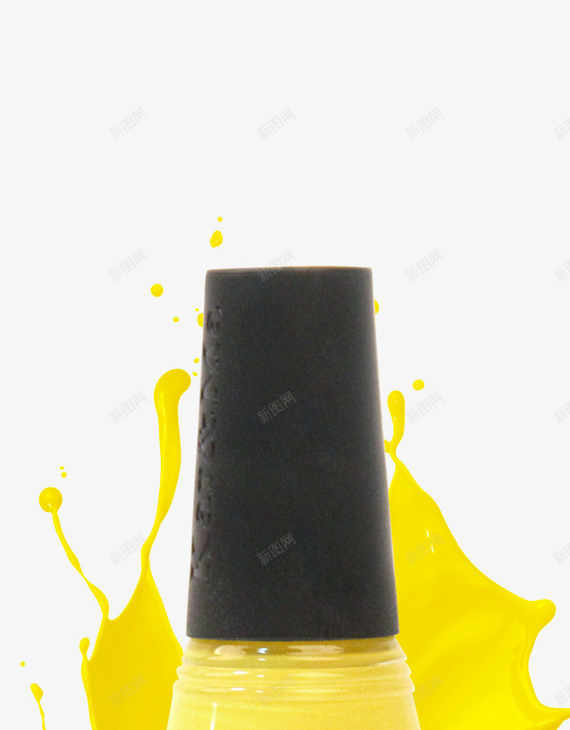 黄色指甲油海报png免抠素材_88icon https://88icon.com 产品实物 指甲油 美妆 黄色