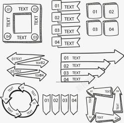 8款手绘信息图元素矢量图素材