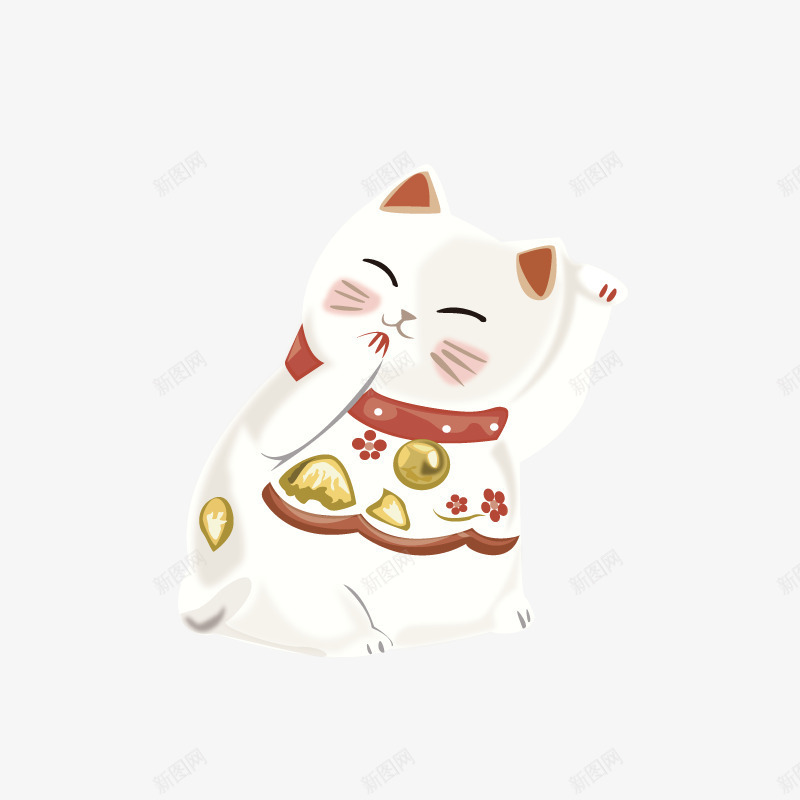 卡通手绘可爱的招财猫png免抠素材_88icon https://88icon.com 创意 动漫动画 卡通手绘 可爱的 招财猫 猫中国风 猫咪