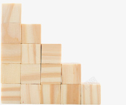 方形实木木块堆砌素材