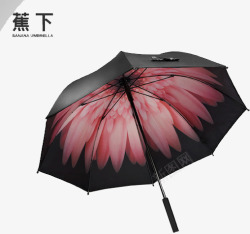 黑色的雨伞花卉图案素材