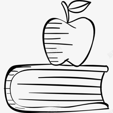 研究苹果和书图标图标