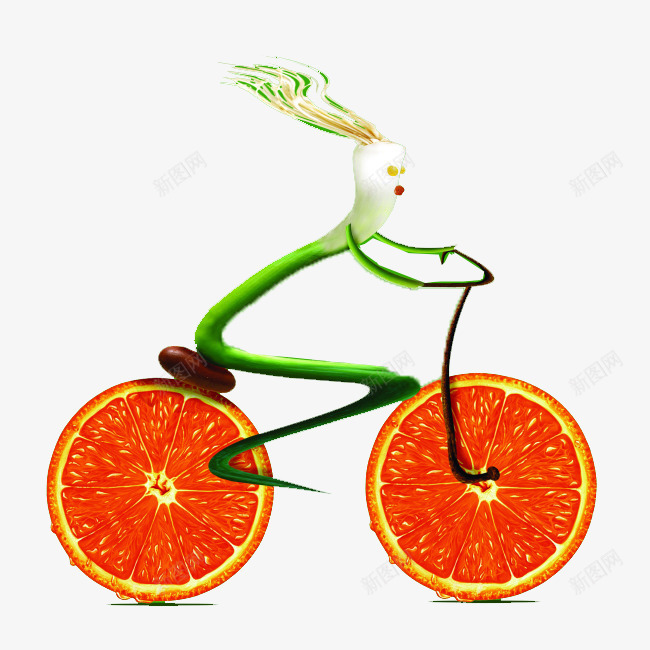 创意水果png免抠素材_88icon https://88icon.com 创意水果图片 卡通水果 橘子切片 水果造型 绿色