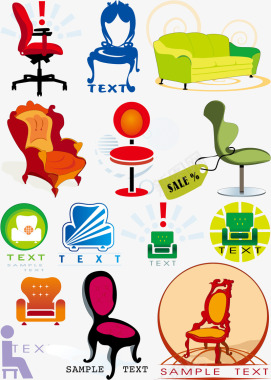 企业文化素材沙发商标矢量图图标图标