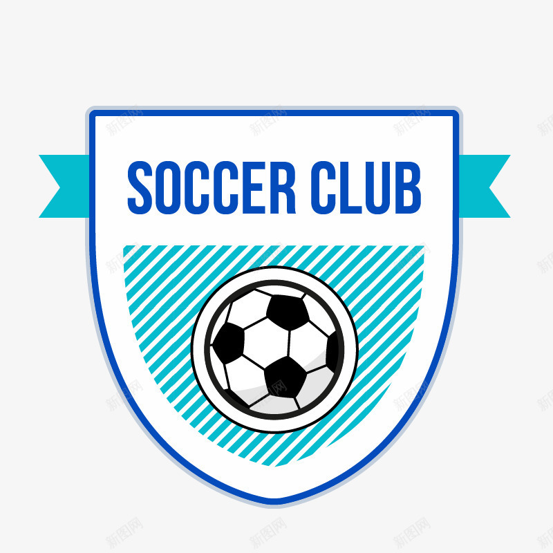 蓝色足球俱乐部标签png免抠素材_88icon https://88icon.com 俱乐部标志 足球俱乐部 足球标签