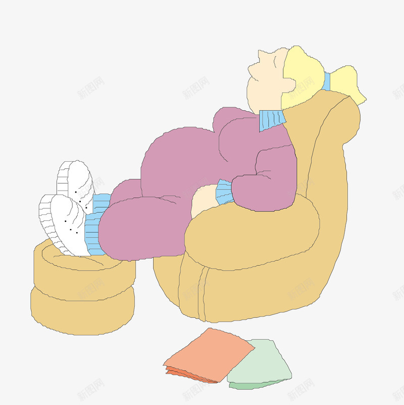 坐在沙发上的肥胖妇女png免抠素材_88icon https://88icon.com 休息 妇女 放松 沙发 肥胖