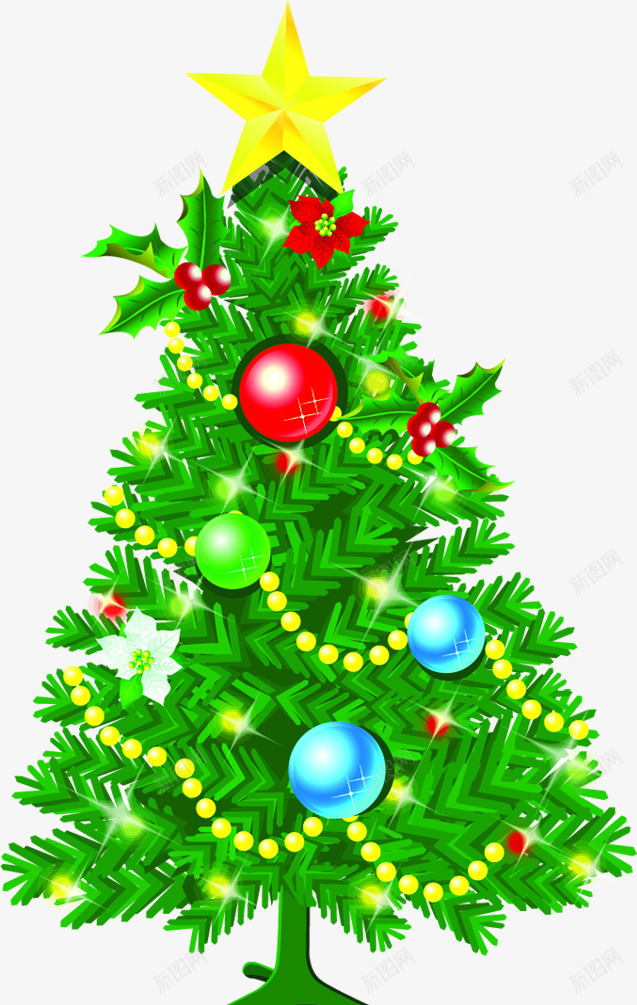 创意手绘扁平风格绿色的圣诞树造型元素png免抠素材_88icon https://88icon.com 元素 创意 圣诞树 扁平 绿色 造型 风格