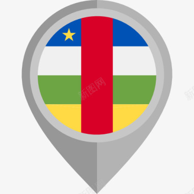 赛车旗中非共和国图标图标