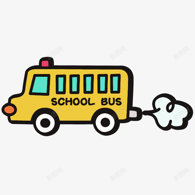 学校黄色bus卡通手绘png免抠素材_88icon https://88icon.com bus 手绘 送学生 黄色