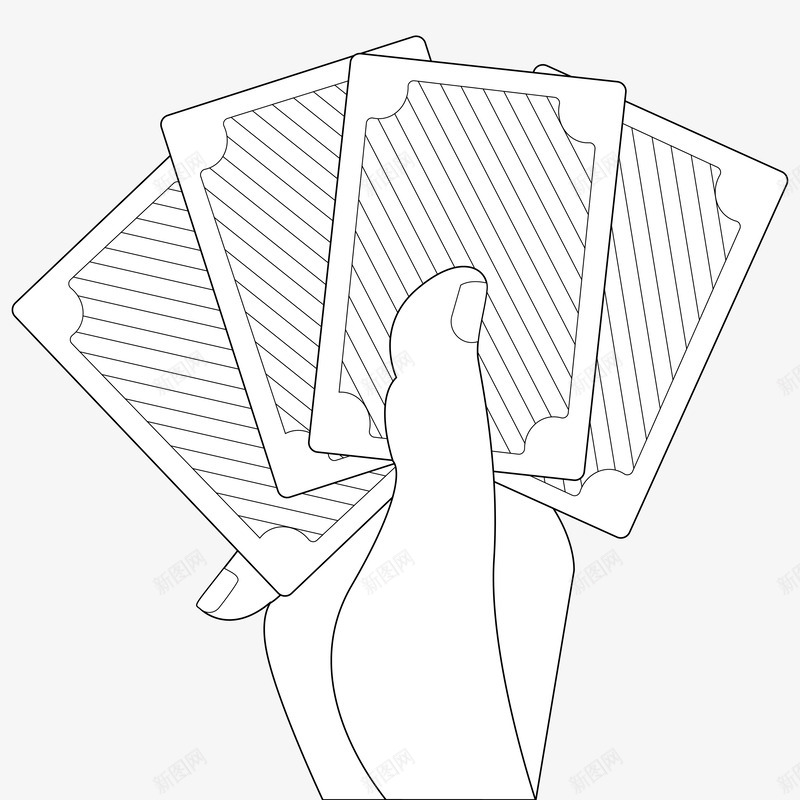 手绘线条卡片扑克牌png免抠素材_88icon https://88icon.com 卡片 手绘 手绘线条卡片扑克牌 扑克牌 线条 线条图案
