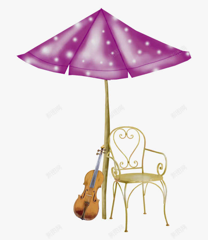 花伞png免抠素材_88icon https://88icon.com 伞具 小提琴 田园 花伞 雨伞