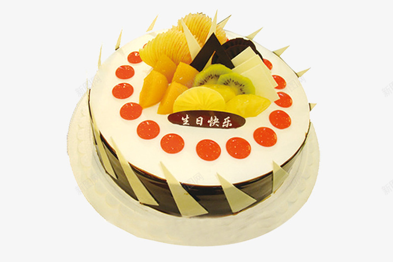 黄桃水果蛋糕png免抠素材_88icon https://88icon.com 产品实物 奶油 水果 甜点 生日 糕点 蛋糕 黄桃