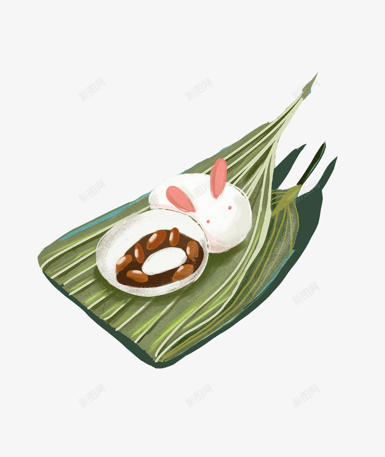 红豆大福png免抠素材_88icon https://88icon.com 团子 甜品 红豆大福