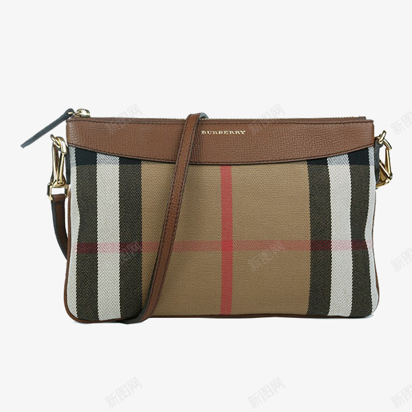 博柏利格纹手拿包png免抠素材_88icon https://88icon.com BURBERRY 产品实物 女士斜挎包 经典格纹女士包