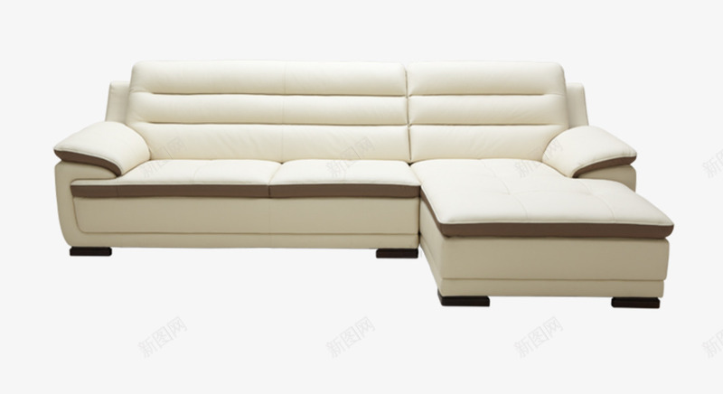 三人座米色皮沙发png免抠素材_88icon https://88icon.com 客厅家具 沙发 皮革 米色
