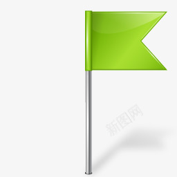 小旗子绿色的旗帜图标图标