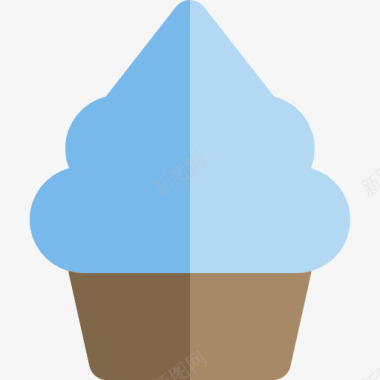 甜食品冰淇淋纸杯蛋糕冷冻酸奶图标图标