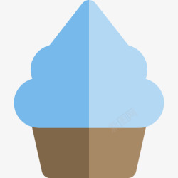 甜食品冰淇淋纸杯蛋糕冷冻酸奶图标高清图片