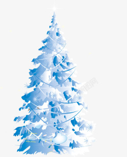 扁平风格手绘造型圣诞树造型素材