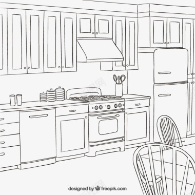 厨房粗略的厨房矢量图图标图标