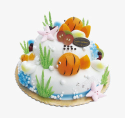 鱼海星蛋糕素材