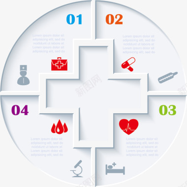 白色图医疗图表矢量图图标图标