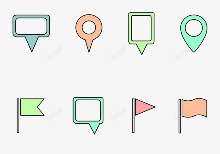 短信彩色旗帜飘飘psd免抠素材_88icon https://88icon.com 彩色 旗帜 短信 飘飘