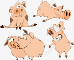卡通猪八戒调皮的卡通小猪高清图片