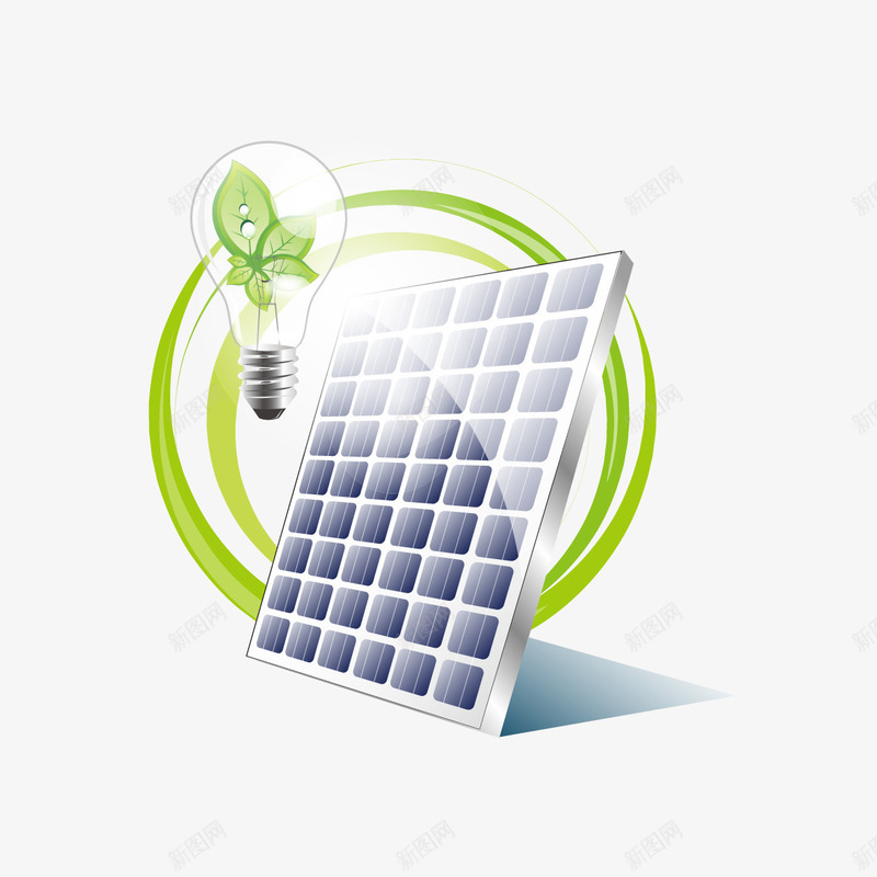 太阳能发电png免抠素材_88icon https://88icon.com 太阳能 太阳能发电 灯泡