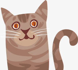 卡通可爱的大眼睛猫咪素材