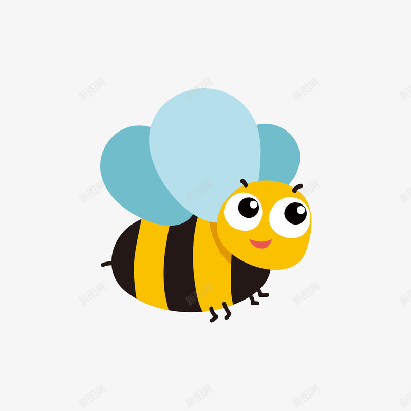 黑黄色的蜜蜂矢量图ai免抠素材_88icon https://88icon.com 昆虫 矢量蜜蜂 蓝色 蜜蜂 黄色 黑色 矢量图