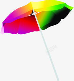 彩色手绘时尚遮阳伞造型素材