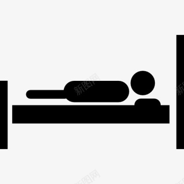 一个人躺在床上就图标图标
