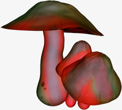 卡通彩色蘑菇造型素材
