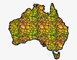晶莹感澳洲地图素材