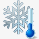 雪花温度计iconsland天气图标图标