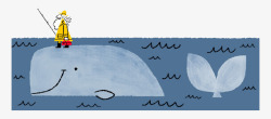 卡通大海鲸鱼素材