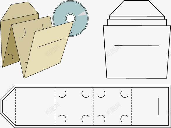 存储美好png免抠素材_88icon https://88icon.com 光碟 电影 碟片 纸盒展开图
