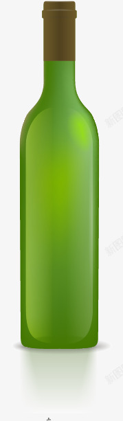 绿色红酒瓶素材