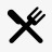 中餐餐具刀和叉小图标图标