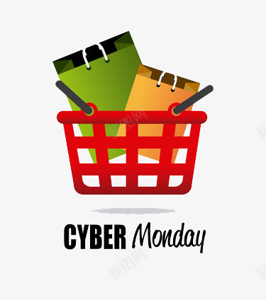 卡通版的剁手星期一png免抠素材_88icon https://88icon.com cybermongday 促销 剁手 星期一 网购