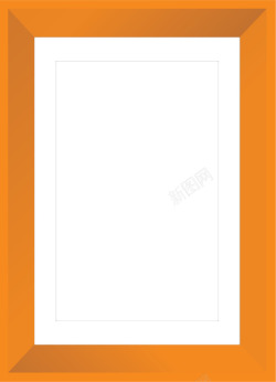 橘色矩形的装饰框矢量图素材