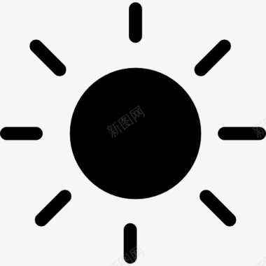 炎热夏天太阳的形状图标图标
