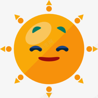 表情符号太阳图标图标