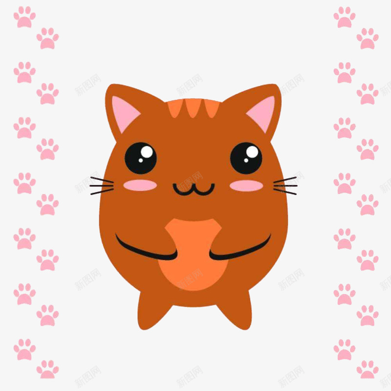 可爱的卡通猫咪和脚印png免抠素材_88icon https://88icon.com 动物脚印 卡通形象 卡通猫咪 宠物 插画 海报设计 猫咪脚印