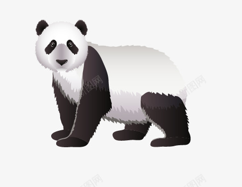 一只大熊猫png免抠素材_88icon https://88icon.com 动物 国宝 熊猫 黑白