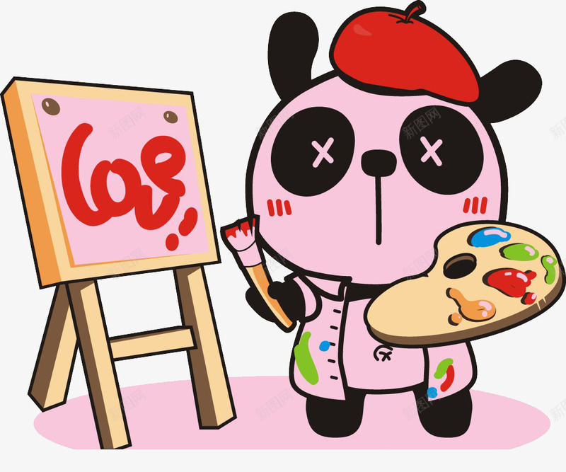 可爱的熊猫png免抠素材_88icon https://88icon.com 卡通 可爱 时尚 画画