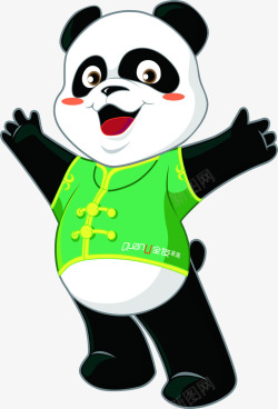 卡通可爱的的中国熊猫素材